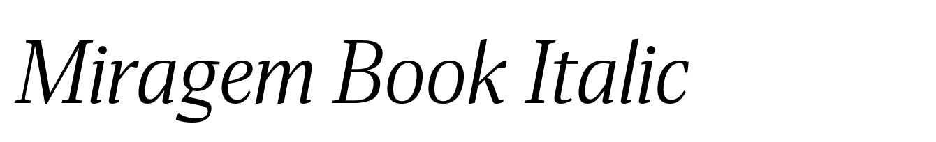 Miragem Book Italic